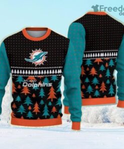 Miami Dolphins Christmas Pattern Ugly Christmas Sweater Gift For Fans Gift Christmas