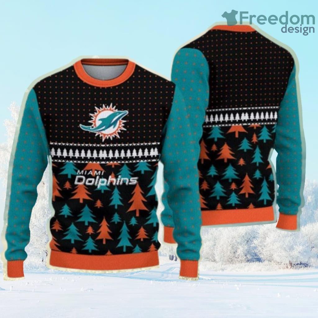 Miami Dolphins Christmas Pattern Ugly Christmas Sweater Gift For Fans Gift Christmas image Miami Dolphins Christmas Pattern Ugly Christmas Sweater Gift For Fans Gift Christmas Product Photo 1
