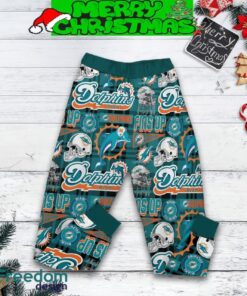 Miami Dolphins Grinch Hate Us Christmas Fleece Pajamas Set Gift Family - Miami Dolphins Grinch Hate Us Christmas Fleece Pajamas Set-2