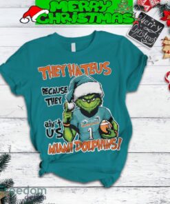 Miami Dolphins Grinch They Hate Us Christmas Fleece Pajamas Set For Christmas - Miami Dolphins Grinch They Hate Us Christmas Fleece Pajamas Set-3