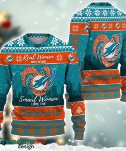 Miami Dolphins Logo Ugly Christmas Sweater For Fans Men And Women Christmas Gift Ideas Product Photo 2