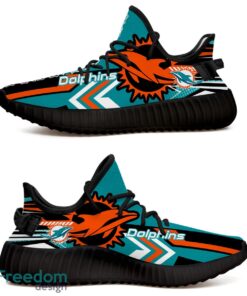 Miami Dolphins Speedsters Yeezy Running Shoes For Fans Gift Men Women - Miami Dolphins Speedsters Yeezy Boost Running Shoes_1