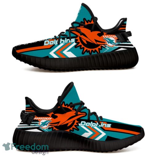 Miami Dolphins Speedsters Yeezy Running Shoes For Fans Gift Men Women - Miami Dolphins Speedsters Yeezy Boost Running Shoes_1