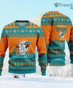 Miami Dolphins Terron Armstead May Not Be In Miami But Im A Dolphins Fan Ugly Christmas Sweater Gift Christmas