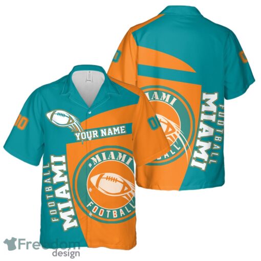 Miami Football Team Hawaiian Shirt And Shorts 3D Printed Team Gift Product Photo 1