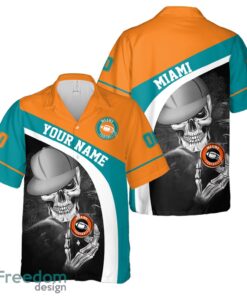 Miami Hawaiian Shirt And Beach Shorts personalized name and number Skull Printed Halloween Gift Product Photo 2