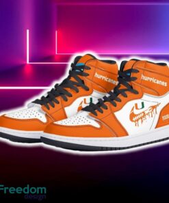 Miami Hurricanes Air Jordan Hightop Shoes New Custom Name For Fans Gift Sneaker - Miami Hurricanes Air Jordan Hightop Shoes Photo 5