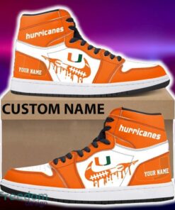 Miami Hurricanes Air Jordan Hightop Shoes New Custom Name For Fans Gift Sneaker