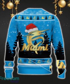 Miami Marlins Car For Fans 3D Sweater Ugly Christmas Santa Hat Tree Gift For Men Women - Miami Marlins Ugly Christmas Sweater_3