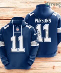 Micah Parsons 11 Dallas Cowboys All Over Print 3D Hoodie Cobalt