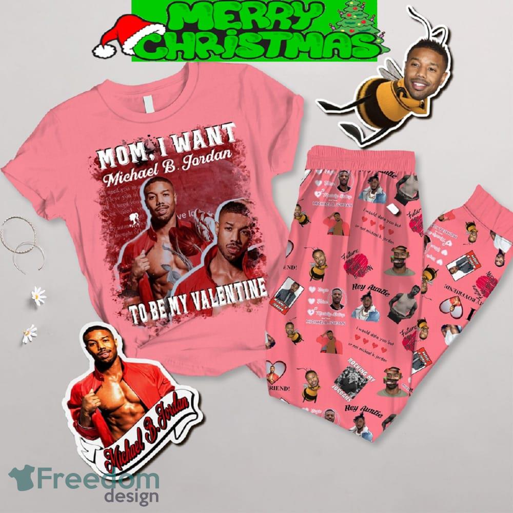 Michael B. Jordan My Valentine Fleece Pajamas Set All Over Print Christmas Gift - Michael B. Jordan My Valentine Fleece Pajamas Set-1