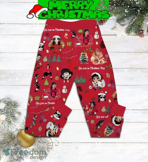 Michael Jackson Give Love On Christmas Day Pajamas Set Gift Family - Michael Jackson Give Love On Christmas Day Pajamas Set-3