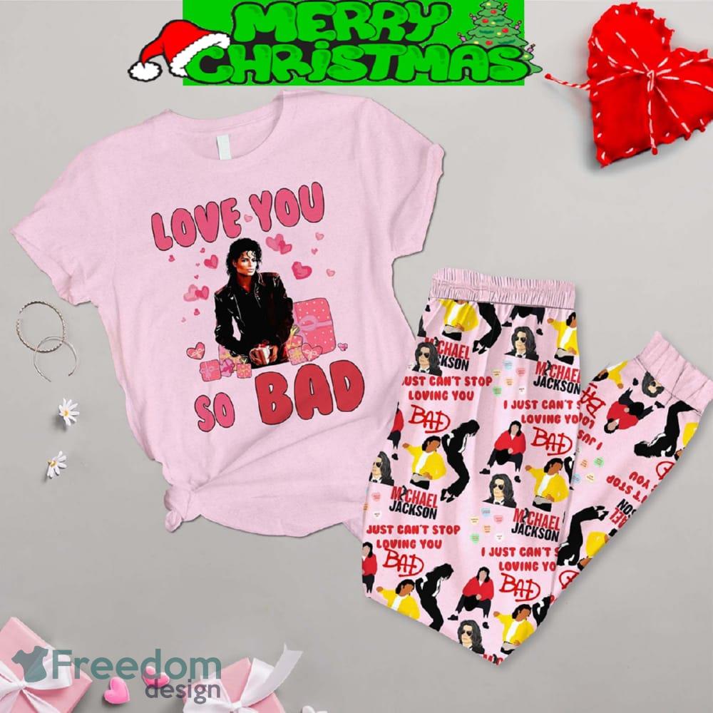 Michael Jackson I Love You Fleece Pajamas Set For Christmas - Michael Jackson I Love You Fleece Pajamas Set-1