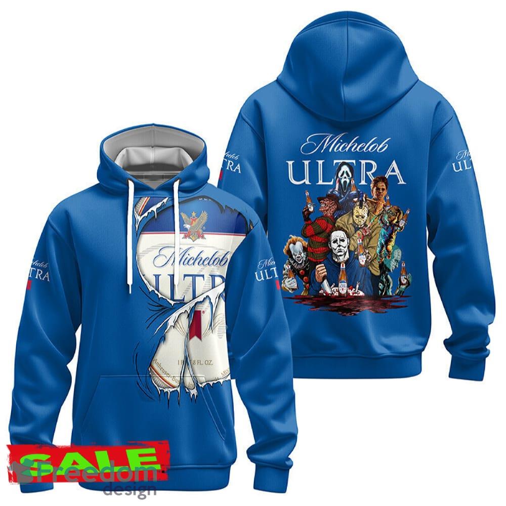 Michelob ULTRA Horror Halloween Characters Hoodie Zip Hoodie Red For Men Women Gift Christmas - Michelob ULTRA Horror Halloween Characters Hoodie Zip Hoodie Red For Men Women Gift Christmas