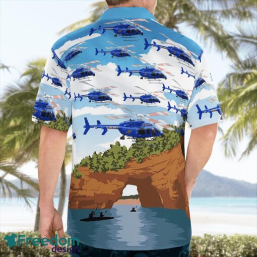 Michigan Police Helicopter Hawaiian Shirt Product Photo 2