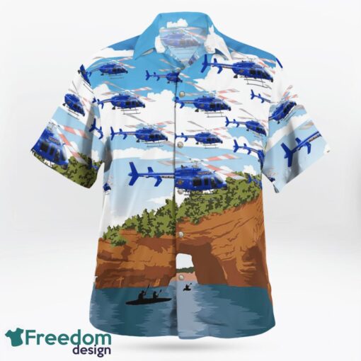 Michigan Police Helicopter Hawaiian Shirt Product Photo 4