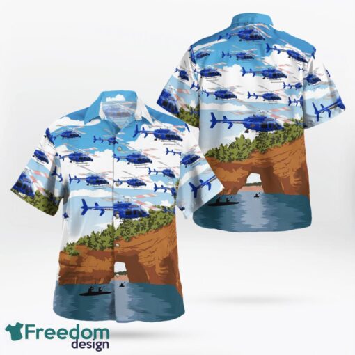 Michigan Police Helicopter Hawaiian Shirt Product Photo 1