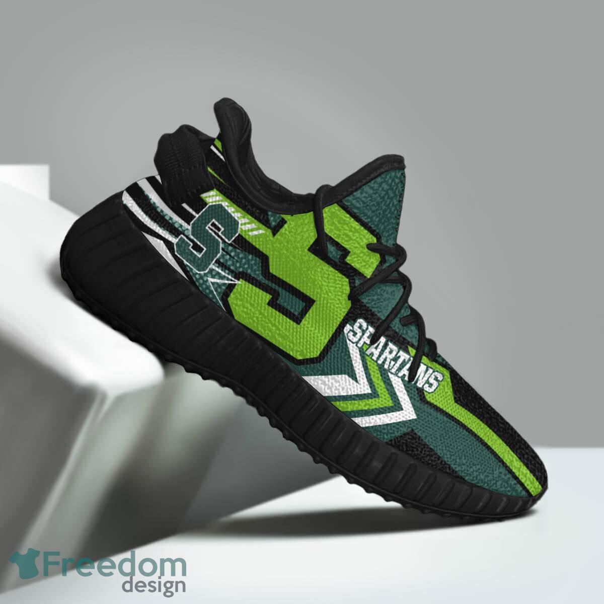 Michigan State Spartans Speedsters Yeezy Running Shoes For Fans Gift Men Women - Michigan State Spartans Speedsters Yeezy Boost Running Shoes_2