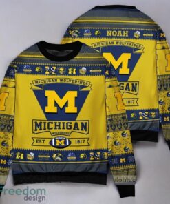 Michigan Wolverines Football Team Custom Ugly Christmas Sweater 3D Printed Christmas Gift