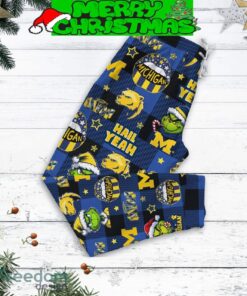 Michigan Wolverines Grinch Christmas I Feel The Need Fleece Pajamas Set All Over Print Christmas Gift - Michigan Wolverines Grinch Christmas I Feel The Need Fleece Pajamas Set-2