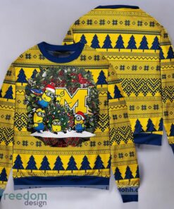 Michigan Wolverines Minion ,Ugly Sweater 3D Printed Christmas Gift Party