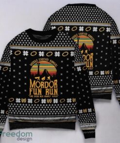 Middle Earth’S Annual Fun Run Mordor Lord Of The Rings Custom Ugly Christmas Sweater 3D Printed Christmas Gift