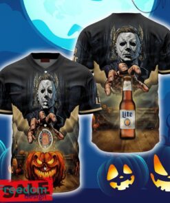 Miller Lite Halloween Michael Myers Baseball Jersey Shirt New All Over Print