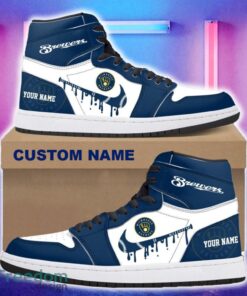 Milwaukee Brewers AJ1 Hightop Shoes New For Men Women Gift Air Jordan Hightop Sneaker Custom Name Milwaukee Brewers AJ1 Hightop Shoes New For Men Women Gift Air Jordan Hightop Sneaker Custom Name