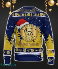 Milwaukee Brewers Car For Fans 3D Sweater Ugly Christmas Santa Hat Tree Gift For Men Women - Milwaukee Brewers Ugly Christmas Sweater_3