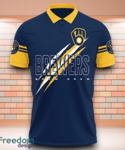 Milwaukee Brewers MLB Brew Crew 3D Polo Shirt With Claws Pattern Product Photo 2