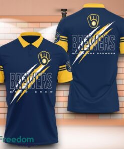 Milwaukee Brewers MLB Brew Crew 3D Polo Shirt With Claws Pattern