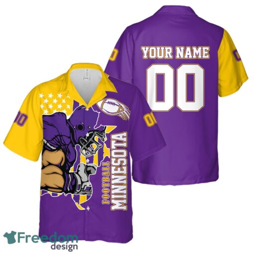 Minnesota personalized name and number Hawaiian Shirt And Shorts Team Beach Shirt Product Photo 2