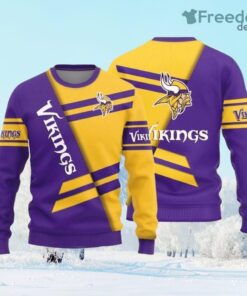 Minnesota Vikings Basic Pattern Knitted Ugly Christmas Sweater Gift Christmas