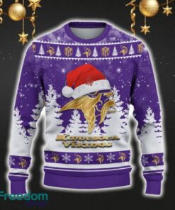 Minnesota Vikings Car For Fans 3D Sweater Ugly Christmas Santa Hat Tree Gift For Men Women