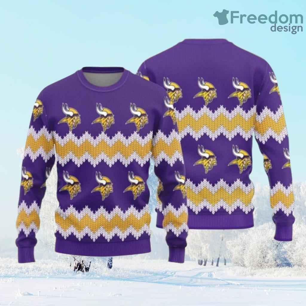 Minnesota Vikings Christmas Pattern Ugly Christmas Sweater Frozen Gift For Fans Gift Christmas image Minnesota Vikings Christmas Pattern Ugly Christmas Sweater Frozen Gift For Fans Gift Christmas Product Photo 1