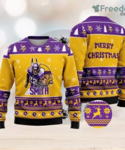 Minnesota Vikings Harrison Smith Merry Xmas Ugly Christmas Sweater Gift Christmas