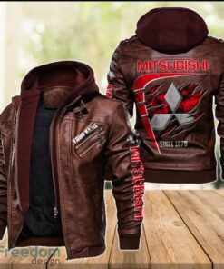 Mitsubishi 2D Leather Jacket For Men Custom Name Special Gift Ideas Product Photo 2