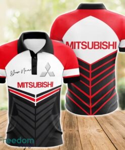 Mitsubishi 3D Polo Shirt For Car Lover Golf Fans Gift Polo Shirt Custom Name