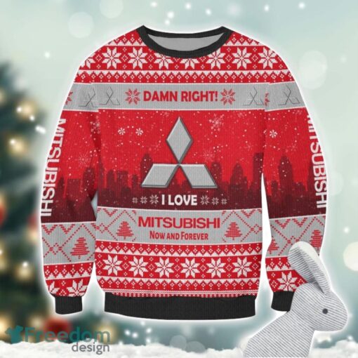 Mitsubishi Damn Right I Lover Mitsubishi Now And Forever 3D Ugly Christmas Sweater Christmas Gift Product Photo 2