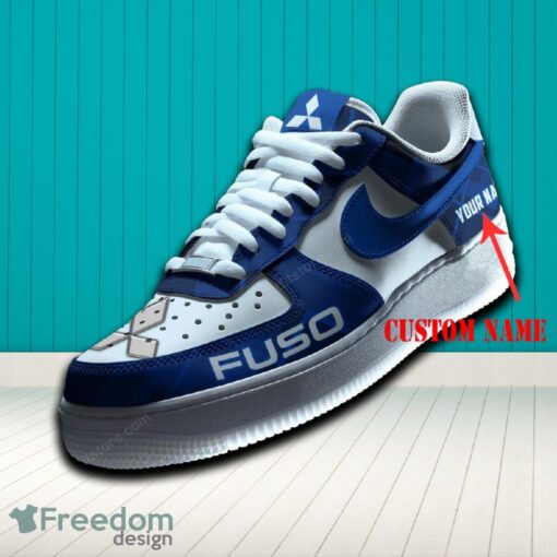 Mitsubishi Fuso Air Force 1 Sneaker Blue Hot Trending For Fans AF1 Custom Name - Mitsubishi Fuso Air Force 1 Sneaker Blue Hot Trending For Fans AF1 Custom Name