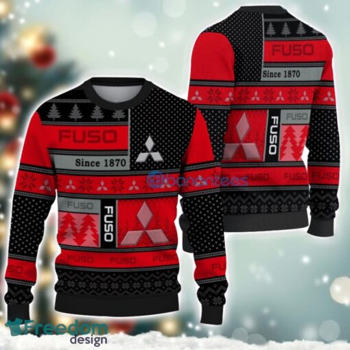 Mitsubishi Fuso Logo Ugly Christmas Sweater For Fans Men And Women Christmas Gift Ideas Product Photo 1