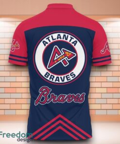 MLB Atlanta Braves Circle 3D Polo Shirt With Team Logo On Back Dynamic Style For Fans image MLB Atlanta Braves Circle 3D Polo Shirt With Team Logo On Back Dynamic Style For Fans Product Photo 3
