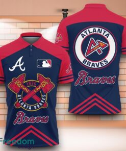 MLB Atlanta Braves Circle 3D Polo Shirt With Team Logo On Back Dynamic Style For Fans MLB Atlanta Braves Circle 3D Polo Shirt With Team Logo On Back Dynamic Style For Fans
