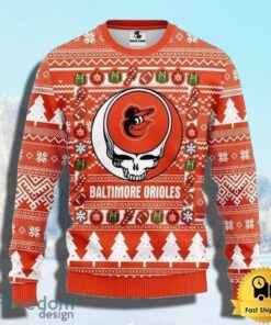 MLB Baltimore Orioles Ugly Christmas Sweater The Intelligence Of The Skull Unisex Sweater Gift
