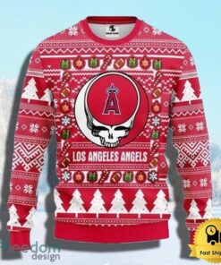 MLB Los Angeles Angels Ugly Christmas Sweater The Intelligence Of The Skull Unisex Sweater Gift