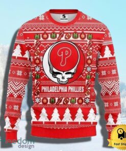 MLB Philadelphia Phillies Ugly Christmas Sweater The Intelligence Of The Skull Unisex Sweater Gift