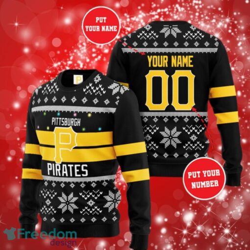 MLB Pittsburgh Pirates Logo Design Dark Sweatshirt Custom Name And Number Sweatshirt 3D Product Photo 1