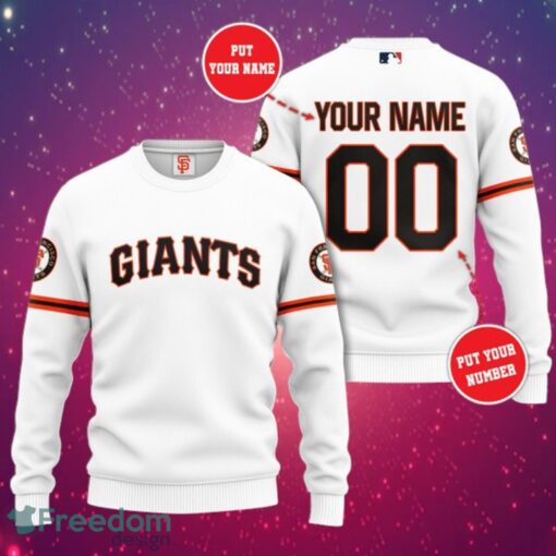 MLB San Diego Padres Logo Design White Sweatshirt Custom Name And Number Sweatshirt 3D Product Photo 1