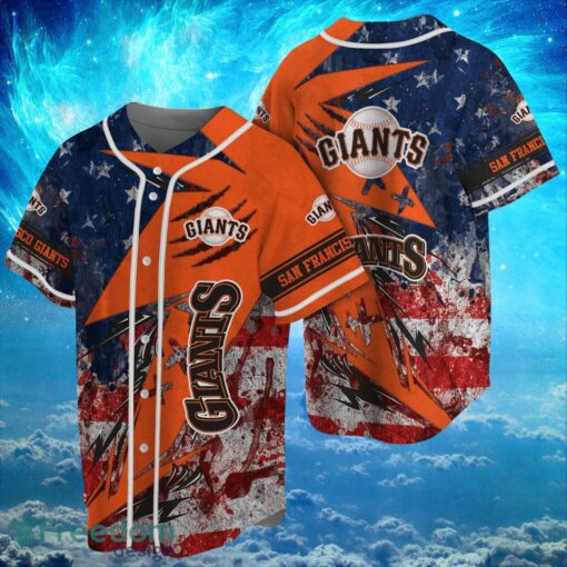 MLB San Francisco Giants Logo Design US Flag Gifts Baseball Jersey Shirt Full Print Product Photo 1