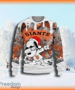 MLB San Francisco Giants Snoopy Dabbing The Peanuts Ugly Christmas Sweater Unisex Sweater Gift